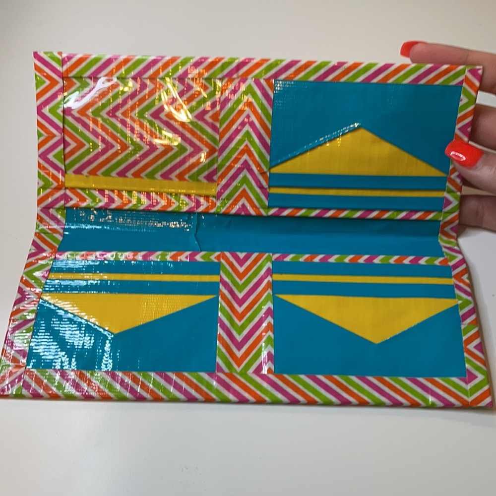 womens wallet blue & yellow